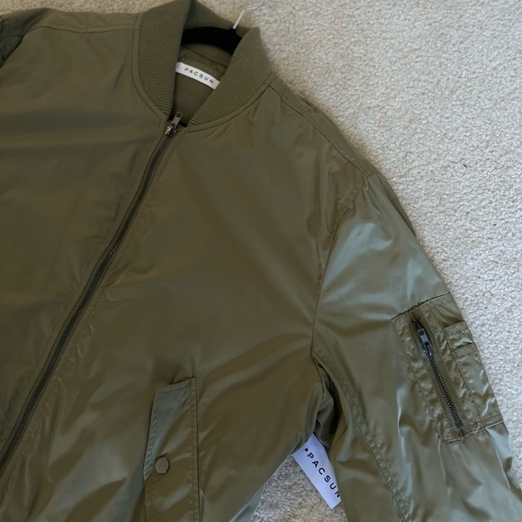 Military Green Bomber Jacket - Picture 1 of 3